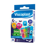 Plastry dziecięce VISCOPLAST Monsters, 2 rozmiary, 20 szt., pudełko