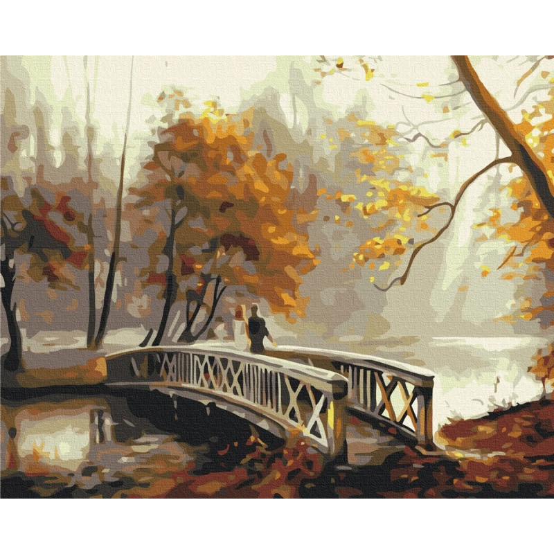 Malowanie po numerach BRUSHME, 40x50 cm, jesienna mgła, 1 szt., w pudełku