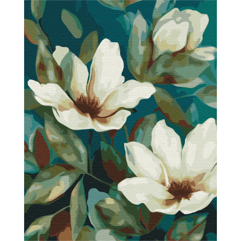 Malowanie po numerach BRUSHME, 40x50 cm, delikatność kwiatów, 1 szt., w pudełku