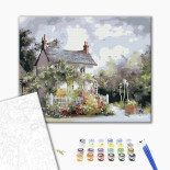 Malowanie po numerach BRUSHME, 40x50 cm, przytulne przedmieście, 1 szt., w pudełku