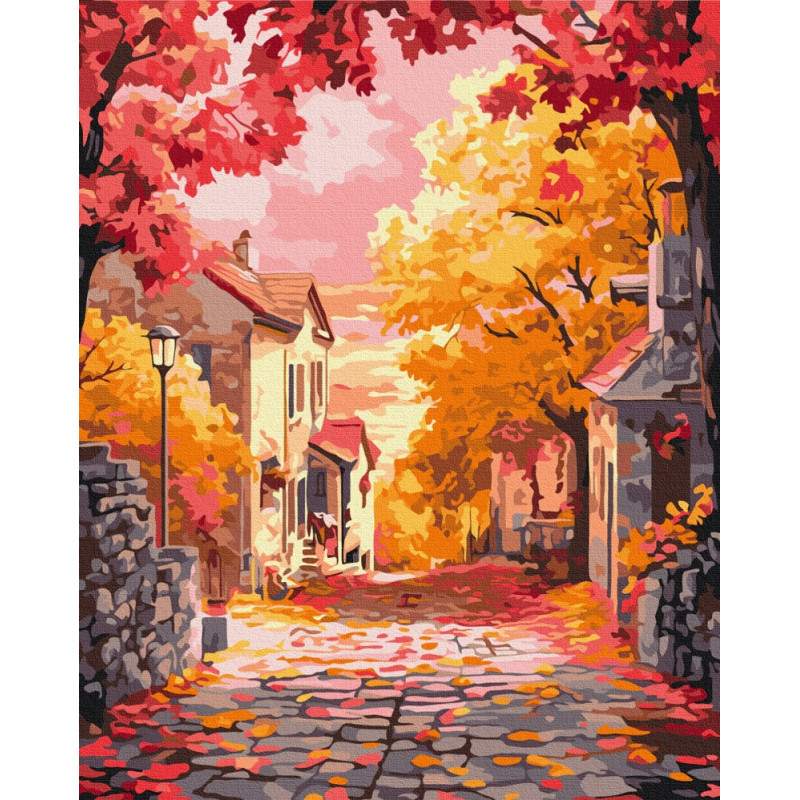 Malowanie po numerach BRUSHME, 40x50 cm, jesienny zachód słońca, 1 szt., w pudełku