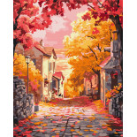 Malowanie po numerach BRUSHME, 40x50 cm, jesienny zachód słońca, 1 szt., w pudełku