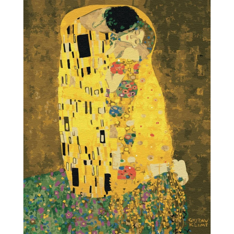 Malowanie po numerach BRUSHME, 40x50 cm, Pocałunek Gustav Klimt, 1 szt., w pudełku