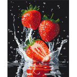Malowanie po numerach BRUSHME, 40x50 cm, soczyste truskawki, 1 szt., w pudełku