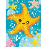 Malowanie po numerach BRUSHME, 30x40 cm, kids, rozgwiazda, 1 szt.