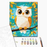 Malowanie po numerach BRUSHME, 30x40 cm, kids, sowa, 1 szt.