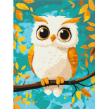 Malowanie po numerach BRUSHME, 30x40 cm, kids, sowa, 1 szt.