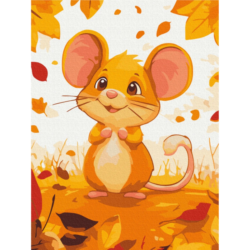 Malowanie po numerach BRUSHME, 30x40 cm, kids, myszka, 1 szt.