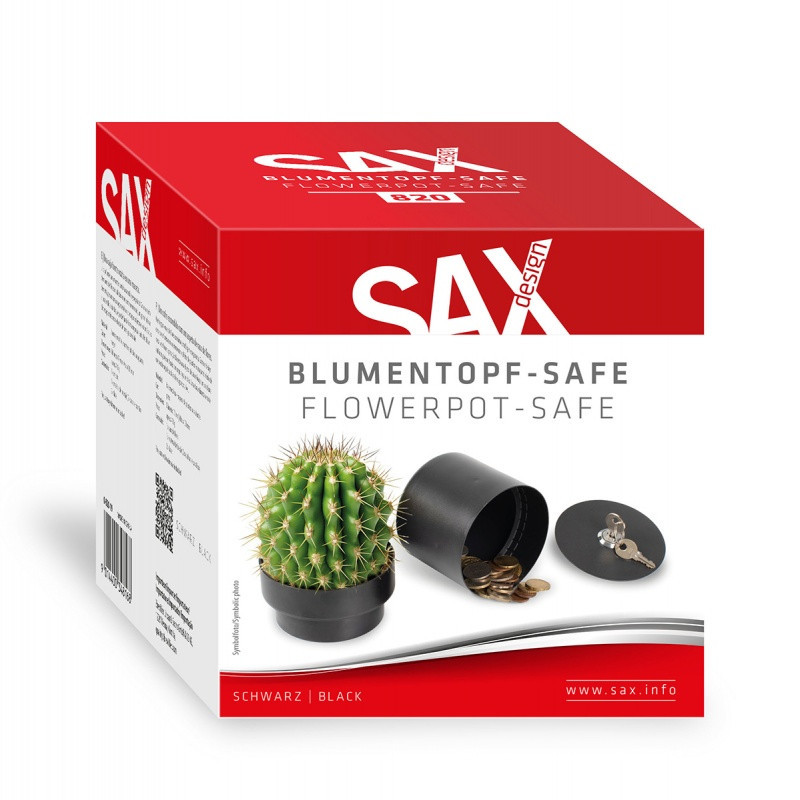 Doniczka sejf SAX, czarna