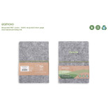 Notes ECONOVO, z recyklingu, okładka z filcu, w linie, 96 kart, 70gsm, szary