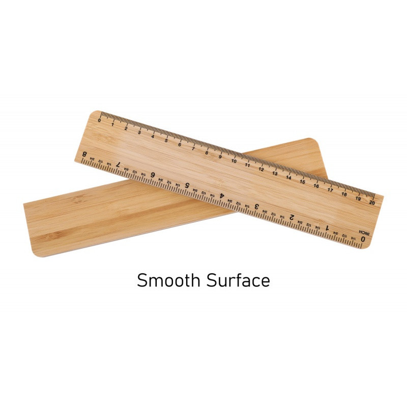Linijka ECONOVO, 20cm, 100% z biodegradowalnego bambusa, naturalny
