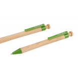 Długopis ECONOVO, obudowa 100% z biodegradowalnego bambusa, 1,0 mm, 2 szt., naturalny