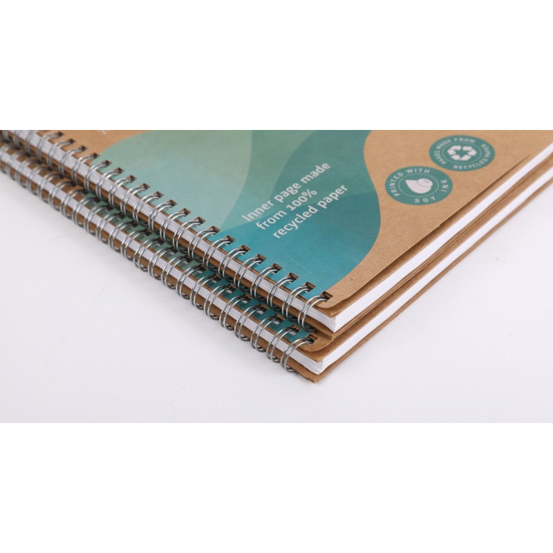 Kołonotatnik ECONOVO, z recyklingu, A4, 80 kart., 70gsm, naturalny