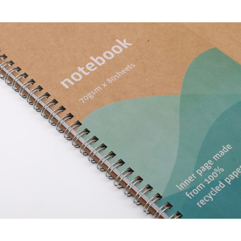 Kołonotatnik ECONOVO, z recyklingu, A4, 80 kart., 70gsm, naturalny