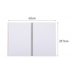 Kołonotatnik ECONOVO, z recyklingu, A4, 80 kart., 70gsm, naturalny