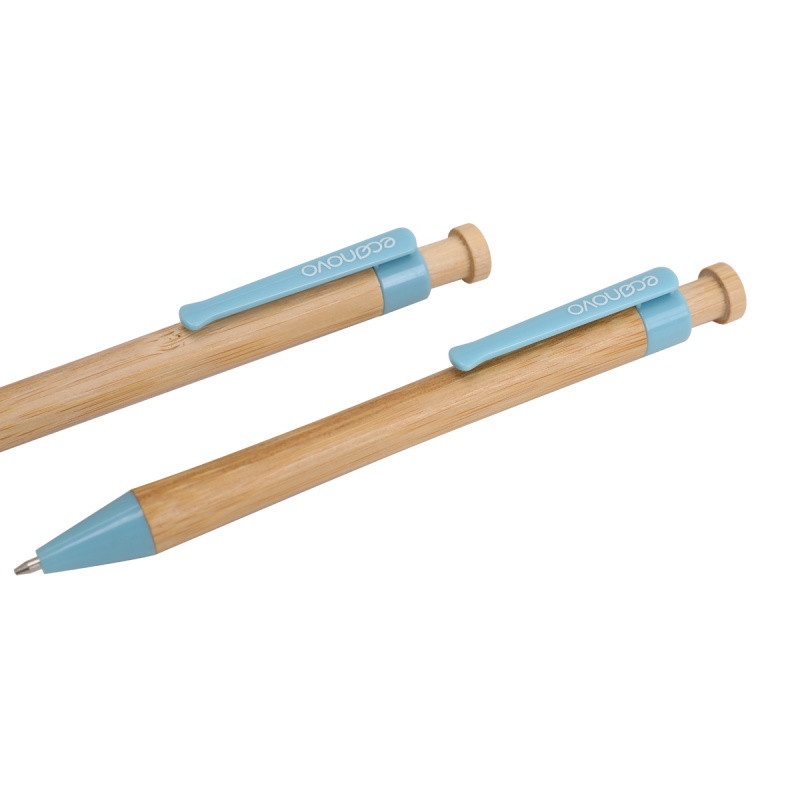 Ołówek automatyczny ECONOVO, obudowa 100% z biodegradowalnego bambusa, 0,7mm, 2 szt., naturalny