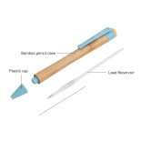 Ołówek automatyczny ECONOVO, obudowa 100% z biodegradowalnego bambusa, 0,7mm, 2 szt., naturalny