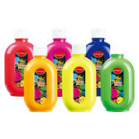 Farba plakatowa KEYROAD, 300ml, butelka, mix kolorów neonowych