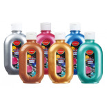 Farba plakatowa KEYROAD, 300ml, butelka, mix kolorów metalicznych