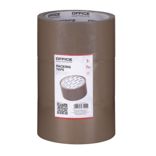 Taśma pakowa OFFICE PRODUCTS, 48mm x 50y, 36mic, 3szt., brązowa