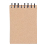 Kołonotatnik OFFICE PRODUCTS, craft, A6, w kratkę, 80 kart., 80gsm, brązowy