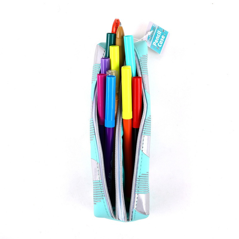 Piórnik KEYROAD Metallic, podwójny zamek, mix kolorów