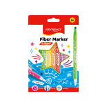 Flamastry KEYROAD Fiber Marker, wymazywalne, 12 szt., mix kolorów