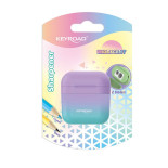 Temperówka plastikowa KEYROAD, opalizująca, podwójna, blister, mix kolorów