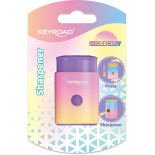 Temperówka plastikowa KEYROAD, opalizująca, pojedyncza, blister, mix kolorów