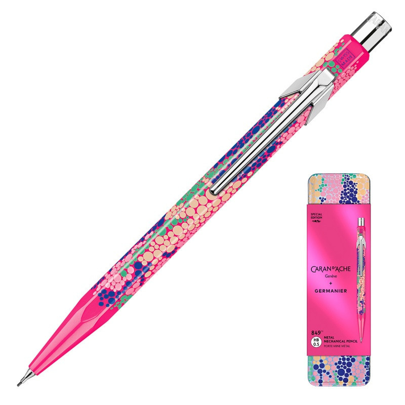 Ołówek mechaniczny CARAN D'ACHE 844 Germanier, 0,5mm, w pudełku, różowy neonowy