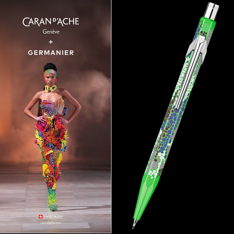 Ołówek mechaniczny CARAN D'ACHE 844 Germanier, 0,5mm, w pudełku, zielony neonowy