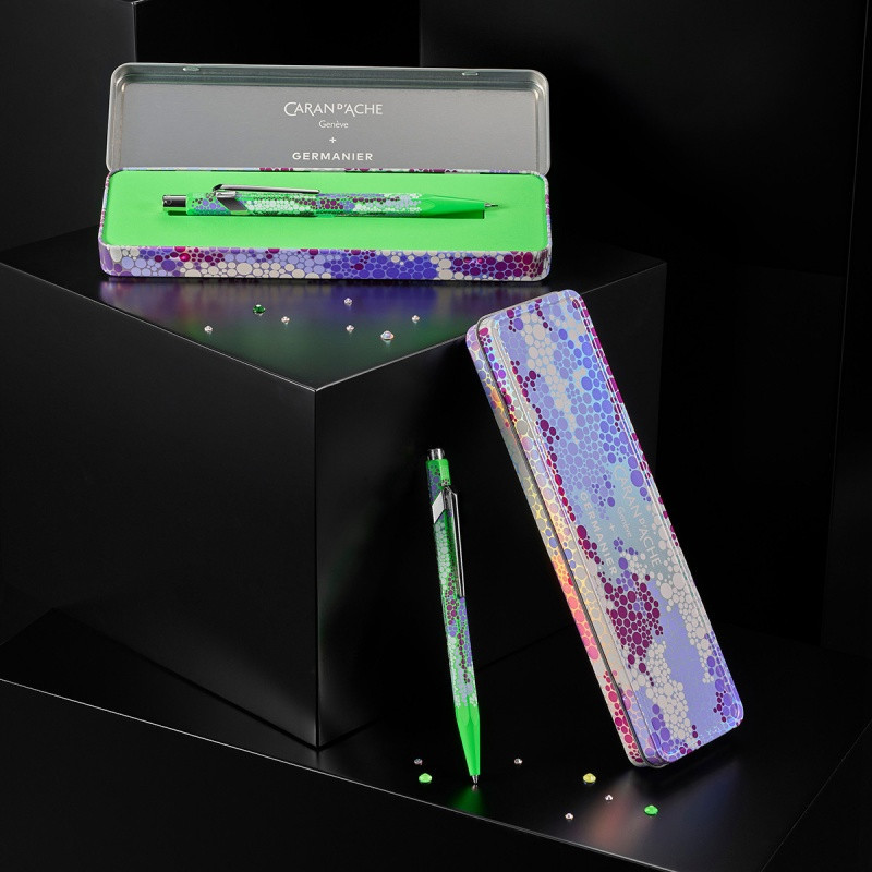 Ołówek mechaniczny CARAN D'ACHE 844 Germanier, 0,5mm, w pudełku, zielony neonowy