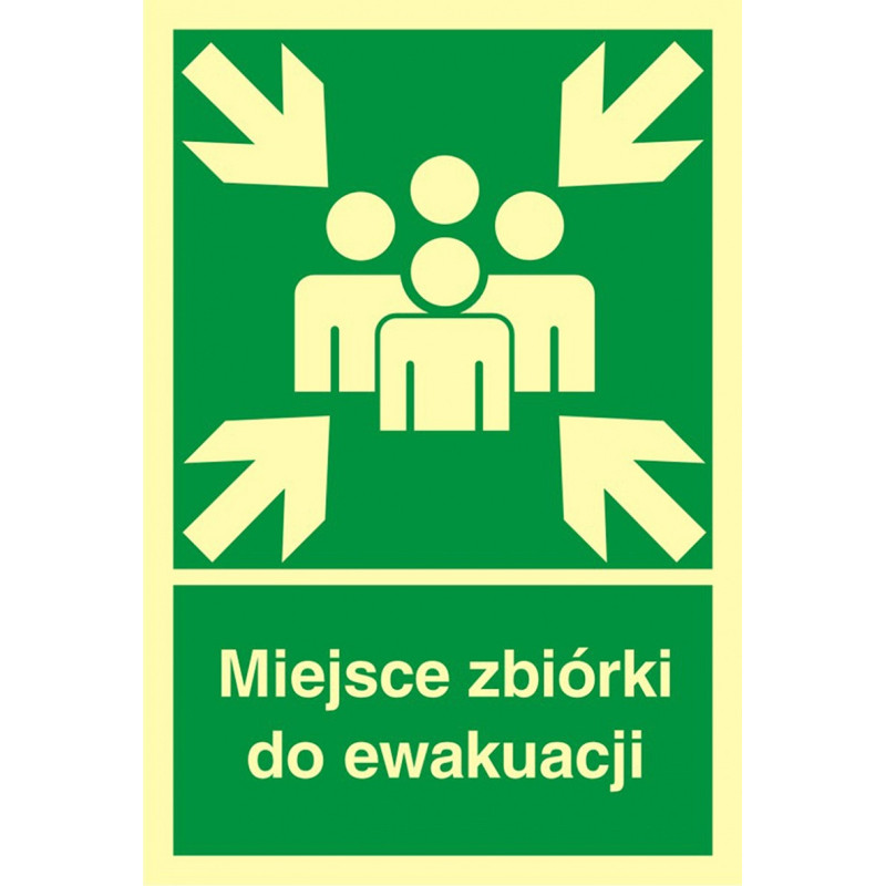 Znak TDC, Miejsce zbiórki do ewakuacji