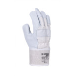 Rękawice robocze DONAU SAFETY DS-DOKGOAT, doker, skóra kozia, rozm. 10,5/XL, szaro-białe