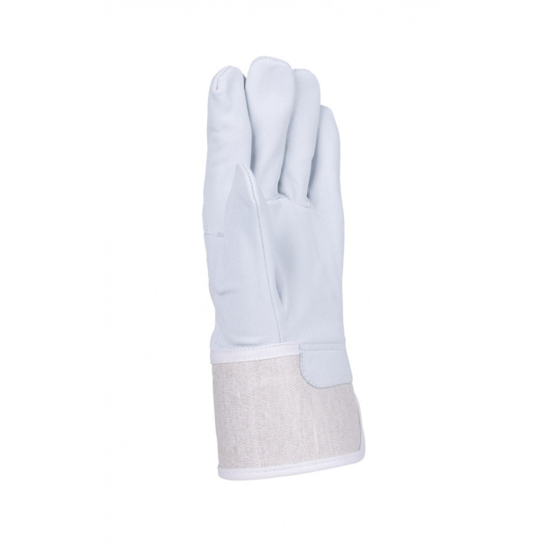 Rękawice robocze DONAU SAFETY DS-DOKGOAT, doker, skóra kozia, rozm. 10,5/XL, szaro-białe