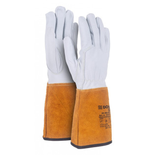 Rękawice spawalnicze DONAU SAFETY DS-KEV WELTIG, kevlar, skóra kozia, rozm. 10/XL, biało-złote