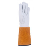 Rękawice spawalnicze DONAU SAFETY DS-KEV WELTIG, kevlar, skóra kozia, rozm. 10/XL, biało-złote
