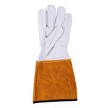 Rękawice spawalnicze DONAU SAFETY DS-KEV WELTIG, kevlar, skóra kozia, rozm. 11/XXL, biało-złote