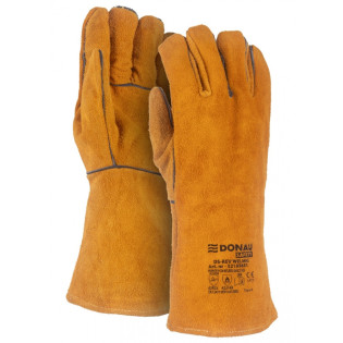 Rękawice spawalnicze DONAU SAFETY DS-KEV WELMIG, kevlar, skóra bydlęca, rozm. 10/XL, złote