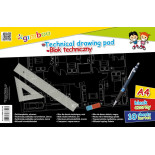 Blok techniczny GIMBOO, A4, 10 kart., 150gsm, czarny