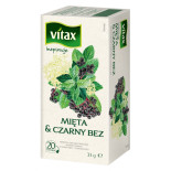 Herbata VITAX Inspiracje, mięta i czarny bez, 20 torebek