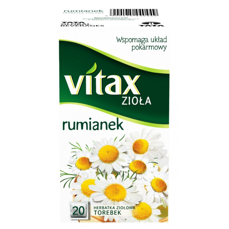 Herbata VITAX, ziołowa, rumianek, 20 torebek