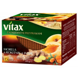 Herbata VITAX, owocowo-ziołowa, morela, rokitnik i imbir, 15 kopert