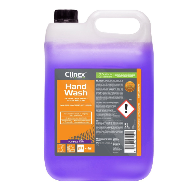 Płyn CLINEX HandWash, do ręcznego mycia naczyń, purple, 5l