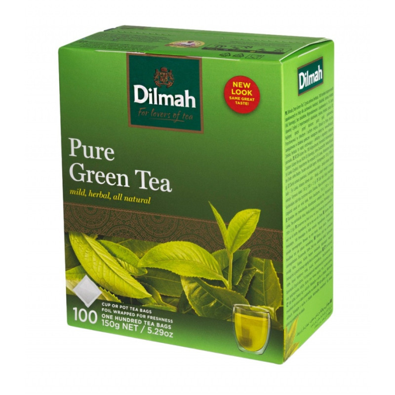 Herbata DILMAH, zielona, 100 torebek