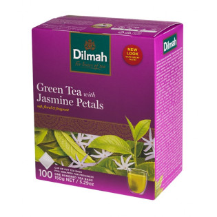 Herbata DILMAH, zielona, jaśminowa, 100 torebek