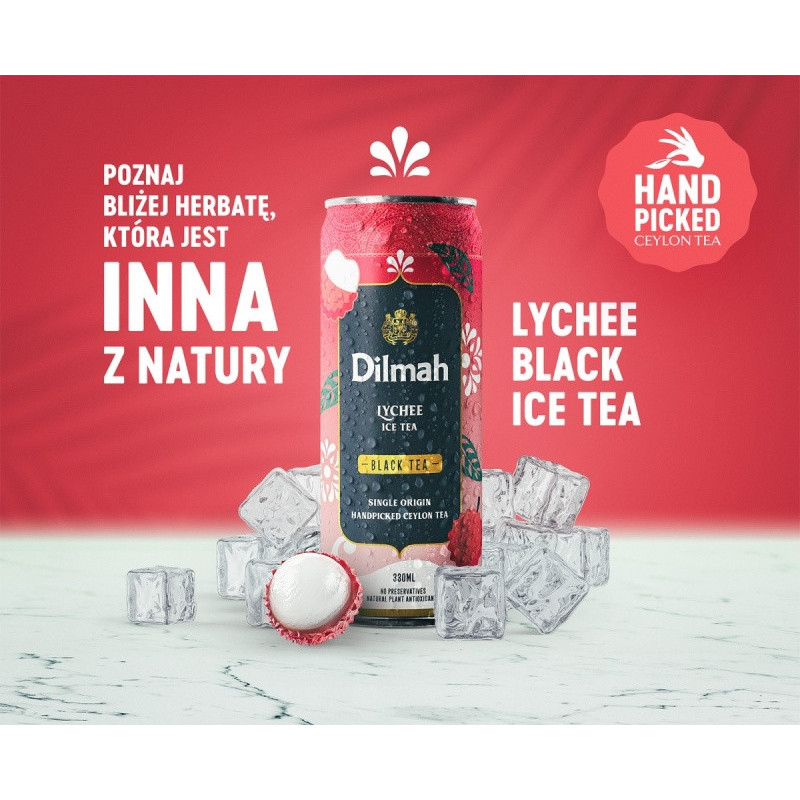 Herbata mrożona DILMAH, lychee, 330ml
