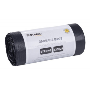 Worki na śmieci DONAU HOME, mocne (LDPE), 120l, 25 szt., czarne