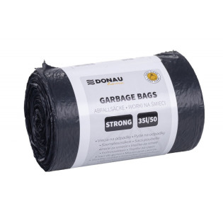 Worki na śmieci DONAU HOME, mocne (LDPE), 35l, 50 szt., czarne