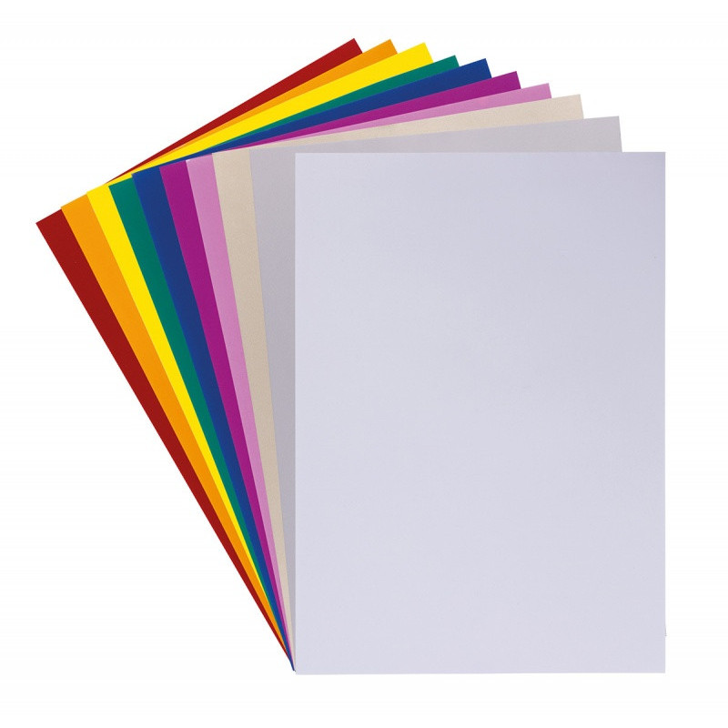 Zeszyt papierów kolorowych błyszczących GIMBOO, A5, 10 kartek, 80gsm, mix kolorów